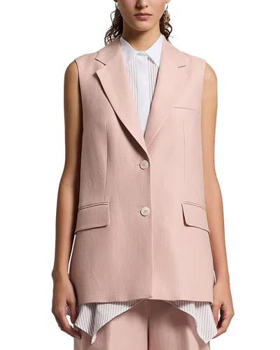 Peserico Single Breasted Blazer Vest In Pink