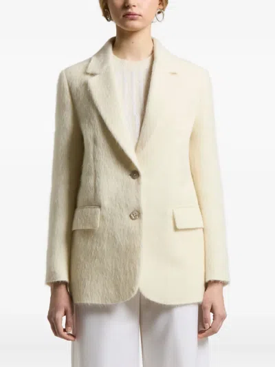 Peserico Single-breasted Blazer In White