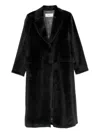 Peserico Notched-lapel Buttoned Coat In Gray