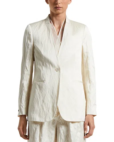 Peserico Single Breasted Jacket In Almond White