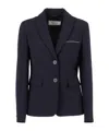 Peserico Single-breasted Suit Jacket In Blue