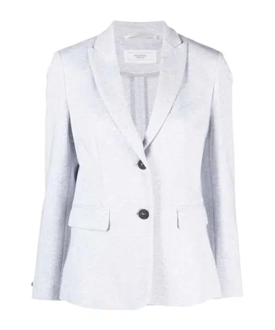 Peserico Single-breasted Suit Jacket In Blue