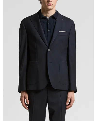 Peserico Single Breasted Tailored Blazer In Blue