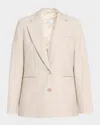 Peserico Single-breasted Houndstooth Jacket In Neutral