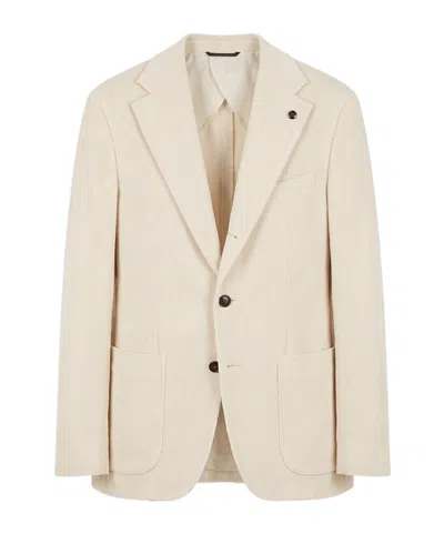 Peserico Single-breasted Long-sleeve Blazer In Neutral