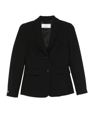 Peserico Single-breasted Suit Jacket In Black