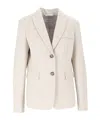 Peserico Single-breasted Notched-lapels Jacket In White