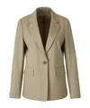 Peserico Single-button Flap-pocket Blazer In Neutral