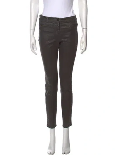 Pre-owned Peserico Skinny Leg Pants In Gray