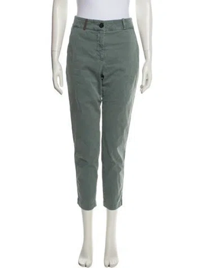 Pre-owned Peserico Skinny Leg Pants In Green