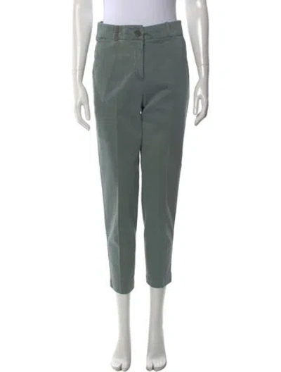 Pre-owned Peserico Skinny Leg Pants In Green