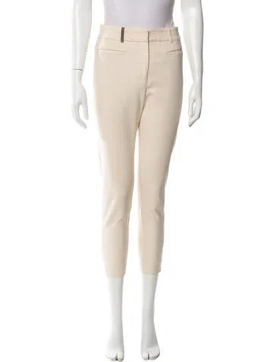 Pre-owned Peserico Skinny Leg Pants In Neutral