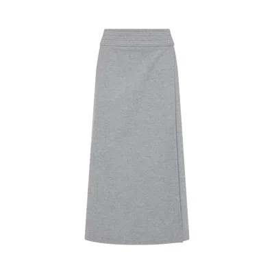 Peserico A Mid-length Half-length Skirt In Gray