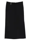 Peserico Belt-loops Midi Skirt In Black