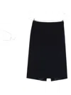 Peserico Back-vent Midi Skirt In Black