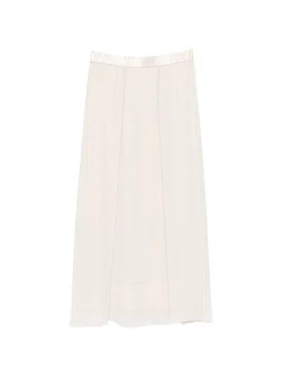 Peserico Pleated-skirt Panelled Dress In Neutral