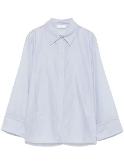 Peserico Sky Blue Cotton-silk Blend Shirt