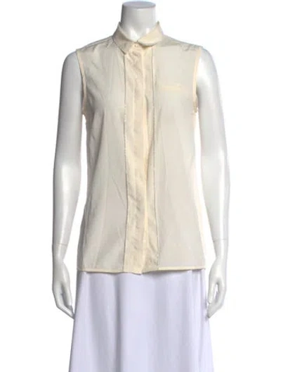 Pre-owned Peserico Sleeveless Blouse In Neutral