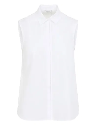 Peserico Essential Sleeveless Shirt In White