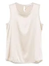 Peserico Sleeveless Crewneck Tank Top With Curved Hem In Multi