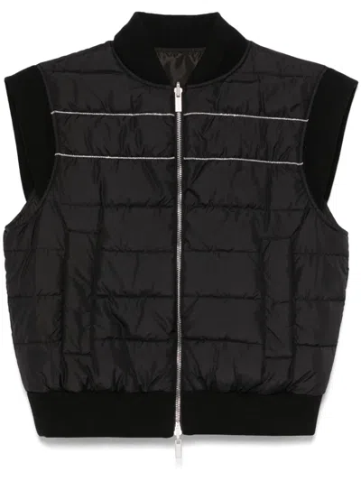 Peserico Sleeveless Down Gilet In Black