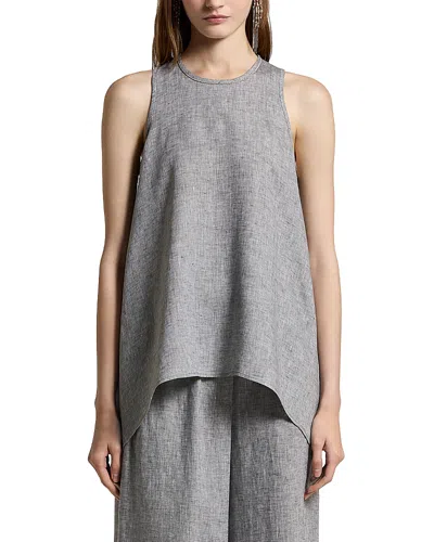 Peserico Sleeveless Flared Top In Green