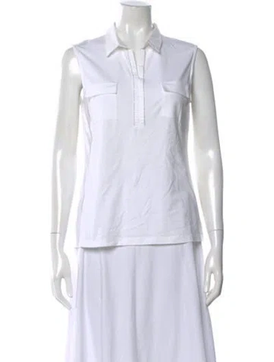 Pre-owned Peserico Sleeveless Polo In White