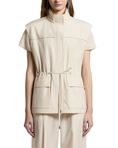 Peserico Sleeveless Safari Jacket In Neutral