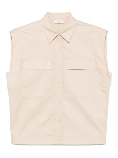 Peserico Sleeveless Shirt In Beige