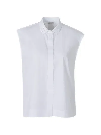 Peserico Sleeveless Shirt In Blue