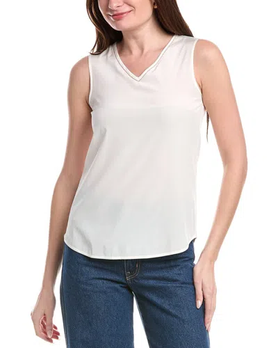 Peserico Sleeveless Silk-blend Blouse In White