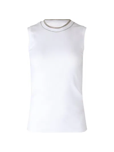 Peserico Sleeveless Top In White