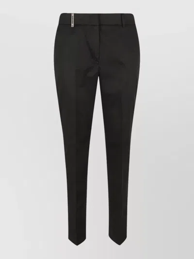 Peserico Slim Cigarette Trousers Ankle Length In Black