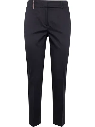 Peserico Slim-cut Trousers In Black