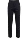 Peserico Slim-fit Cotton Trousers In Black