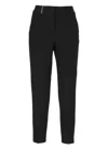 Peserico Pressed-crease Faille Tapered Trousers In Nero