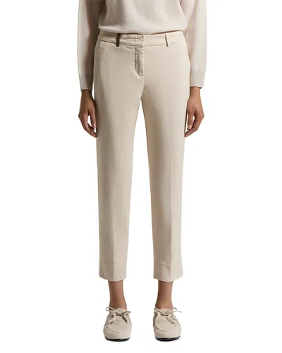 Peserico Slim Leg Pants In Neutral