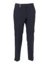 Peserico Slim Tapered Trousers With Clean Front In Blue