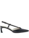 Peserico Slingback Pointed-toe Pumps In Black