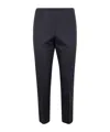 Peserico Compact Canvas Cotton Viscose Stretch Trousers In Blue