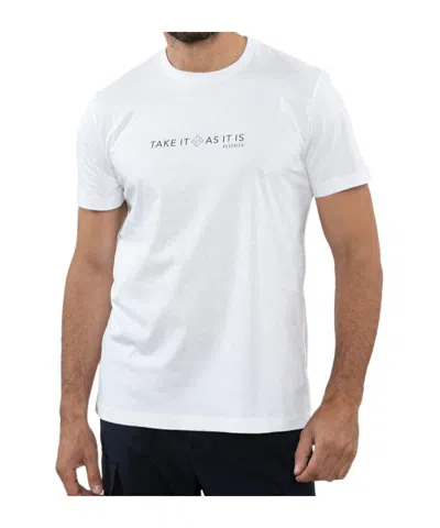 Peserico Slogan-print Cotton T-shirt In White