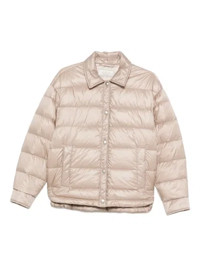Peserico Snap Fastening Jacket In Neutral