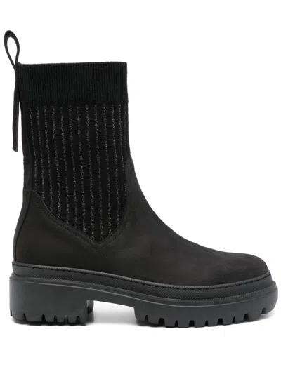 Peserico Sock-ankle Boots In Black