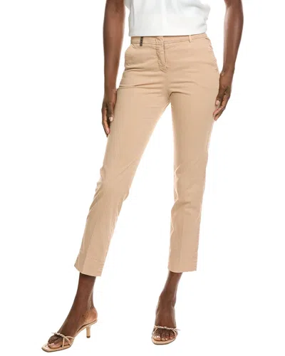 Peserico Solid Pant In Neutral