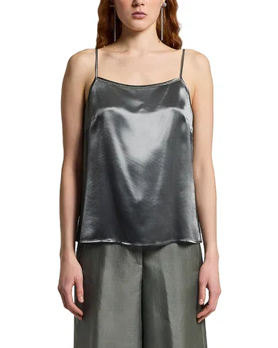 Peserico Spaghetti Strap Top In Gray