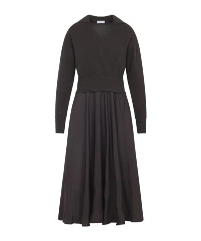 PESERICO SPARKLE-KNIT A-LINE MIDI DRESS