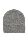 Peserico Speckled Beanie In Gray