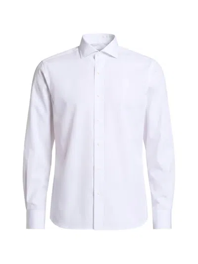 Peserico Spread-collar Long-sleeve Shirt In White