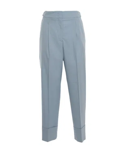Peserico Straight Casual Pants In Gray