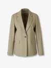 Peserico Straight Closure Blazer In Neutral